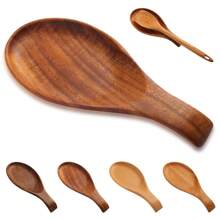 1pc Acacia Wood Wooden Spoon Rest Cooking Spoon Holder Organizer Heat-Resistant Wood Utensil Rest, Spoon Holder For Stove Top, Kitchen Utensil Holder For Ladles, Turner, Brush, Spatula& More