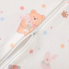 cottgoods 1件卡通印花婴儿防惊吓睡袋，柔软亲肤