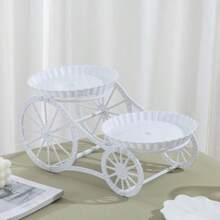 1 pieza Plato de frutas/aperitivos Soporte para exhibición de mesa de postres para fiesta de cumpleaños, mesa de café en la sala de estar, bandeja de frutas secas y caramelos para el hogar