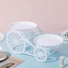 1 pieza Plato de frutas/aperitivos Soporte para exhibición de mesa de postres para fiesta de cumpleaños, mesa de café en la sala de estar, bandeja de frutas secas y caramelos para el hogar