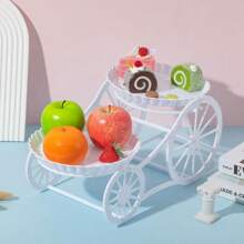 1 pieza Plato de frutas/aperitivos Soporte para exhibición de mesa de postres para fiesta de cumpleaños, mesa de café en la sala de estar, bandeja de frutas secas y caramelos para el hogar