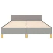 Cadre de lit en tissu gris clair 120x190 cm, sans matelas inclus, design moderne