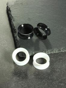 2-4 件装硅胶耳塞柔性耳道塞拉伸器扩张器双喇叭肉耳穿刺饰品男女皆宜