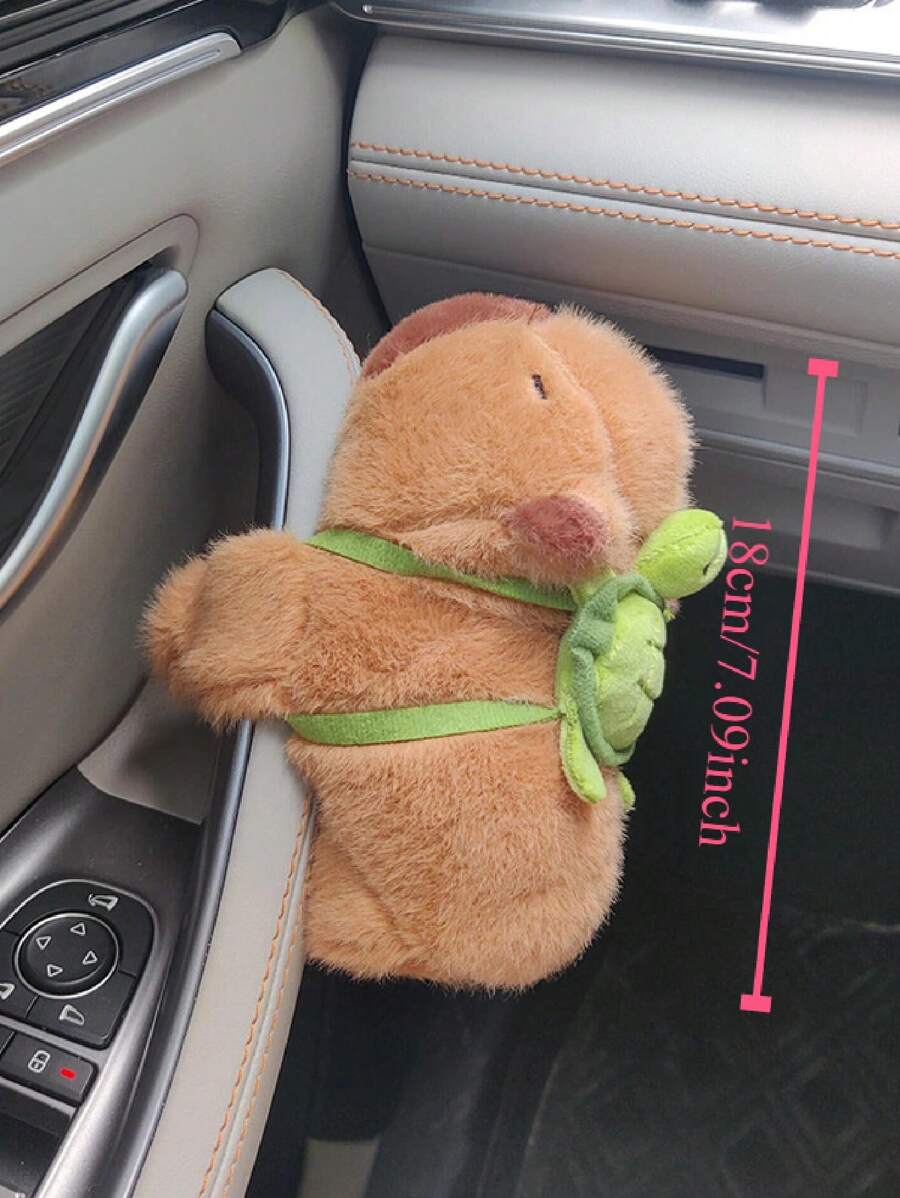 2x Capybara Schnapparmbänder Mit Schildkröten-Rucksack - Niedliche Plüschtiere Als Klatscharmband