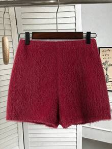 Europejskie i amerykańskie spodenki z wysokim stanem i obcisłym, dopasowanym pluszem, dzianinowe, luźne, sportowe spodenki do jogi