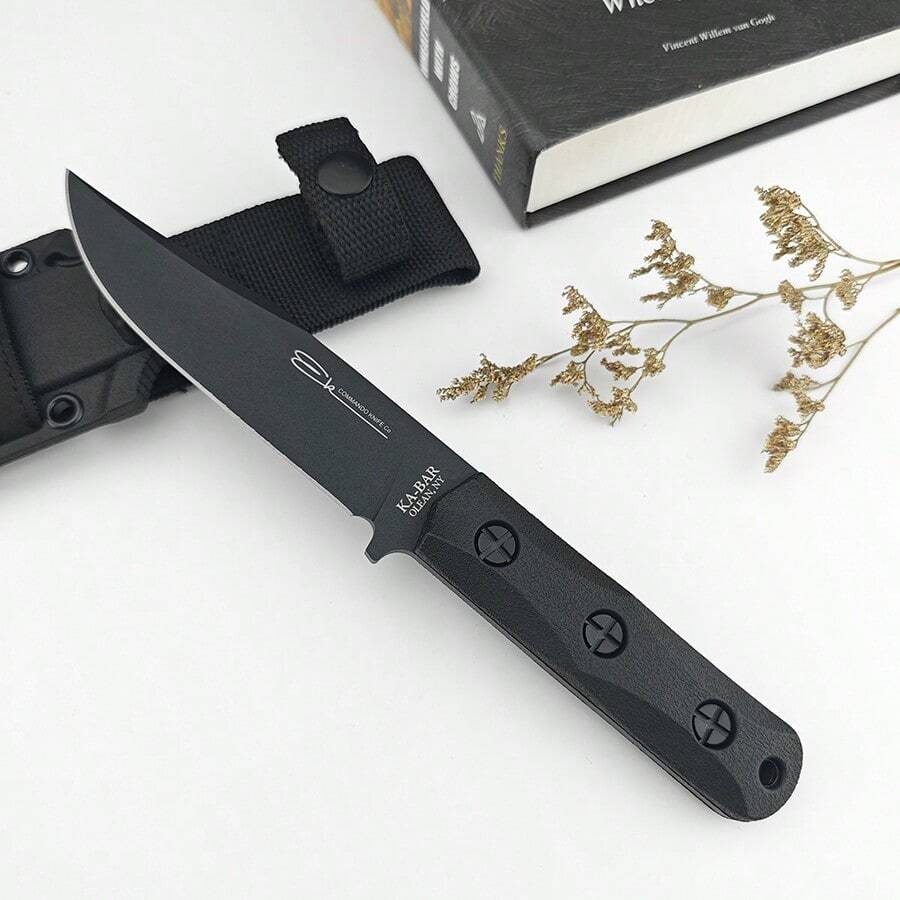 EK50 Outdoor Tactical EDC Fixed Blade 8Cr13Mov Blade Survival Camping ...