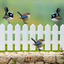 Pájaro de metal - Silueta artística de pájaro, decoración exterior para jardín, patio, yarda - Adorno único para rama de árbol para hogar, césped, puerta, cerca - Estatua de artesanía
