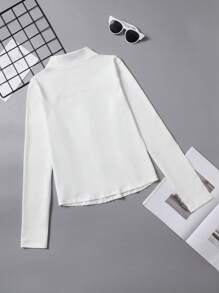 Women's Solid Color Zipper Long Sleeve Athletic Jacket, Form-Fitting Thumb Hole Cuff, Fitness Yoga Running Sportswear