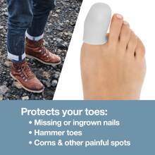 Silicone Shoe Toe Anti-Friction Breathable Toe Protectors-Seamless Soft Covers For Toes - Breathable, Ergonomic Design - Multicolor - View 2