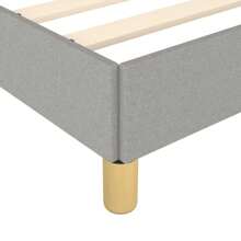Cadre de lit en tissu gris clair 120x190 cm, sans matelas inclus, design moderne