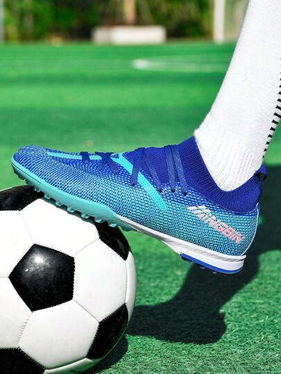 1 Pair Football/Soccer Cleats, Suitable For Hard Outdoor Artificial Turf, Indoor Training Fields, Professional Team Sports, Lace-Up, Rubber Outsole,Lightweight High Performance Anti-Slip Design