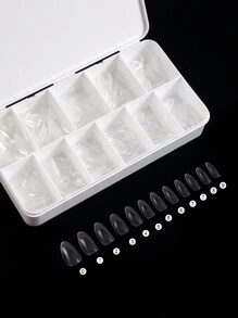 550 stuks/doos Transparante Ultra- Stiletto/Cofiin/Vierkante/Amandel/Ovale Nageltips Kunstnageltips Voor Nail Art Supplies