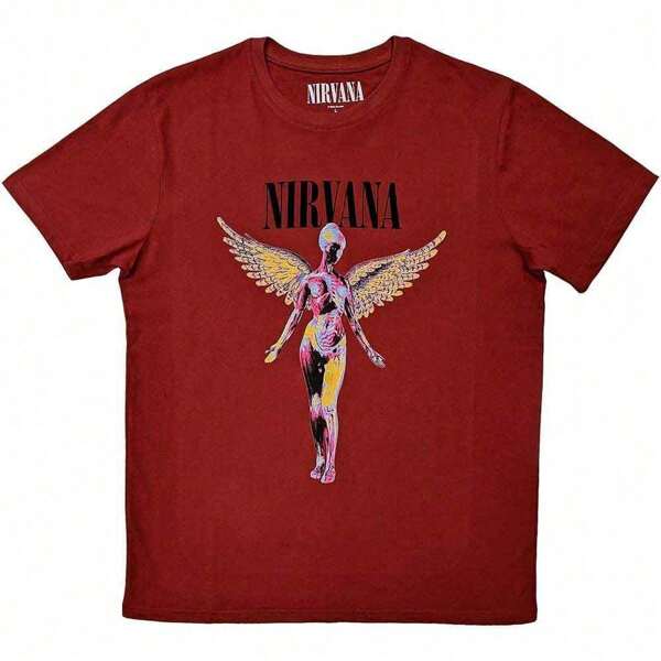 Hey Rusty Nirvana | Official Band T-Shirt | In Utero Red - 24-Hour Fast Shipping!