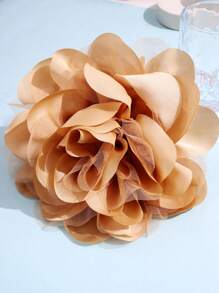 20 厘米夸张复古优雅双层雪纺面料花朵胸针，晚礼服、西装、主持人礼服装饰配件衣服包饰学校办公室配件衬衫夹克首饰圣诞节万圣节衣服别针有趣可爱的教师礼物