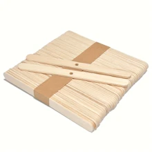 5/25/50/100/250 Stücke Holz-Wachskern-Halter Tasse, Wachs mit Loch Holz-Stab Wachs-Kern-Halter 4,49"*0,39"