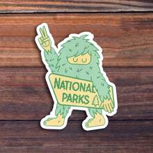3-Zoll "National Parks Yeti Vinyl Aufkleber - Perfekt für Laptops, Wasserflaschen, Tagebücher und Ausrüstung von Abenteuerfans | Toll für Wanderer, Outdoor-Enthusiasten und Yeti-Fans | Ideales Geschenk für Freunde, Familie und Naturliebhaber | Verspielter und lustiger Aufkleber für Outdoor-Themen-Dekor und Abenteuersucher"