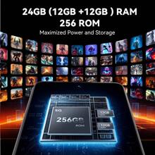 CUBOT MAX 5 5G Smartphone, Dimensity 8200 4nm 3.1GHz, 6.95-inch 144Hz Large Screen, Gaming Phone, 24GB RAM(12GB+12GB), 256GB ROM