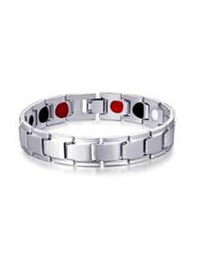 1 pièce Bracelet métallique magnétique à la mode et polyvalent pour hommes