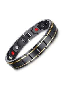 1 pièce Bracelet métallique magnétique à la mode et polyvalent pour hommes