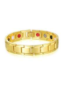 1 pièce Bracelet métallique magnétique à la mode et polyvalent pour hommes