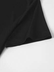 Camiseta de manga corta con cuello de tripulación con estampado de rayos en degradado de talla grande para hombres