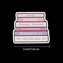 Soulmates Fake Dating -Sunshine Zwangsnahe Feinde zu Liebhabern Nur ein Bett 3 Zoll Vinyl Aufkleber, Buch Liebhaber Geschenk, süßes und künstlerisches Design, perfekt für Laptops, Wasserflaschen, Handyhüllen, Notizbücher und mehr, wasserfest, leicht anzubringen