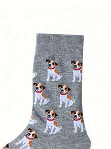 1 Pair Of Cute Cartoon Puppy Print Mid-Tube Socks Comfortable Breathable Unisex Socks For Pet Socks