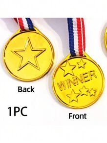 1/5/10/20/30Pieces Plastic Gold Winner Award Medals Bulk For Sports, Games Competitions , Party Favors And Decorations - Gold Medal - View 10