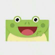 10 张/包可爱卡通创意贺卡可折叠留言卡 - 10pcs/包卡通信封 - 查看 7