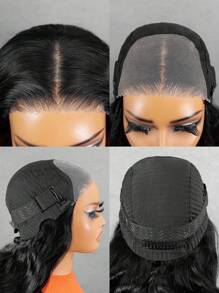 Wear & Go 6x4 Transparent Lace Glueless Body Wave Wig 180% Density 16-28 Inch Lace Closure Wigs Natural Black Pre-Plucked & Pre-Cut Daily Use For Women