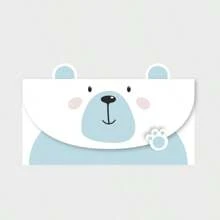 10 张/包可爱卡通创意贺卡可折叠留言卡 - 10pcs/包卡通信封 - 查看 12