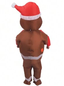 Costum gonflabil de Crăciun Gingerbread Man 1buc, ținută Cosplay cu caracter amuzant