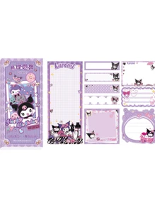 Sanrio 1/4 stuks Sanrio Memo Pads, Hoge Kwaliteit, Studenten Gebruik, Notitieblok, Drievoudig Memo Boek, Gemengde Ontwerpen