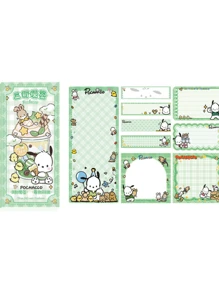 Sanrio 1/4 stuks Sanrio Memo Pads, Hoge Kwaliteit, Studenten Gebruik, Notitieblok, Drievoudig Memo Boek, Gemengde Ontwerpen