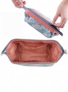 1/10 chiếc Túi đựng mỹ phẩm bằng polyester có khóa kéo in nhiều kiểu, dung tích lớn đựng mỹ phẩm và đồ dùng vệ sinh cá nhân, phong cách Boho, cho kỳ nghỉ bãi biển, bộ sưu tập phòng tắm, bộ sưu tập phòng ngủ, dung tích lớn - Nhiều màu - Xem 10
