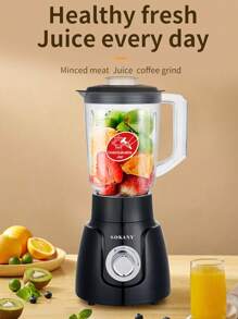 1 件 Sokany 1.6L 多功能搅拌机 SK-185，500W 大功率，不锈钢刀片可快速榨汁，1.6L 大容量可享受新鲜果汁，2 速可调，操作简单，舒适握柄，防滑底座，旋钮开关