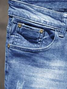 Men's Casual Everyday Stretch Denim Jeans With Pockets - Light Wash - View 3