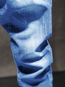 Men's Casual Everyday Stretch Denim Jeans With Pockets - Light Wash - View 5