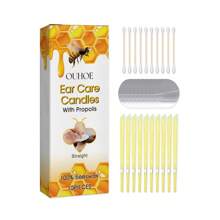 10pcs 100% Beeswax Ear Candles Set, Comfortable Dual-Ear Gentle Earwax Removal And Ear Nourishing Care, Ingredients: Honey, Beeswax, Propolis Extract, Palm Wax, Cloth