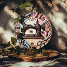 1 Stück Vintage Nähmaschinen Thema Eisen Wandplakette, 1 Stück dekorative runde Platte, geeignet für Zuhause, Nähzimmer, Bauernhaus, Garten - Vielseitig verwendbares Hängeschild für Zuhause, ohne Strom, zufälliger Stil