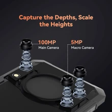 CUBOT KingKong ACE 3, Rugged smartphone android 14, Helio G88 Processor, 8GB RAM, 256GB ROM, 90Hz Screen,100MP + 32MP Camera, Dual Screen - Negro+Naranja - Ver 6