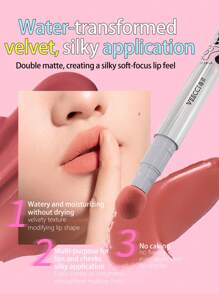 VEECCI Soft Mist Milk Cream Cushion Lip Mud, Tidak Lengket, Cepat Kering - S04 Teh Susu Kayu Manis - View 2
