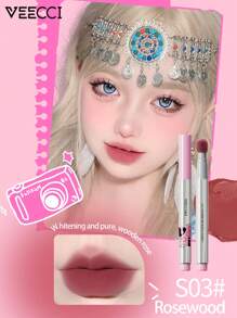 VEECCI Soft Mist Milk Cream Cushion Lip Mud, Tidak Lengket, Cepat Kering - S04 Teh Susu Kayu Manis - View 7