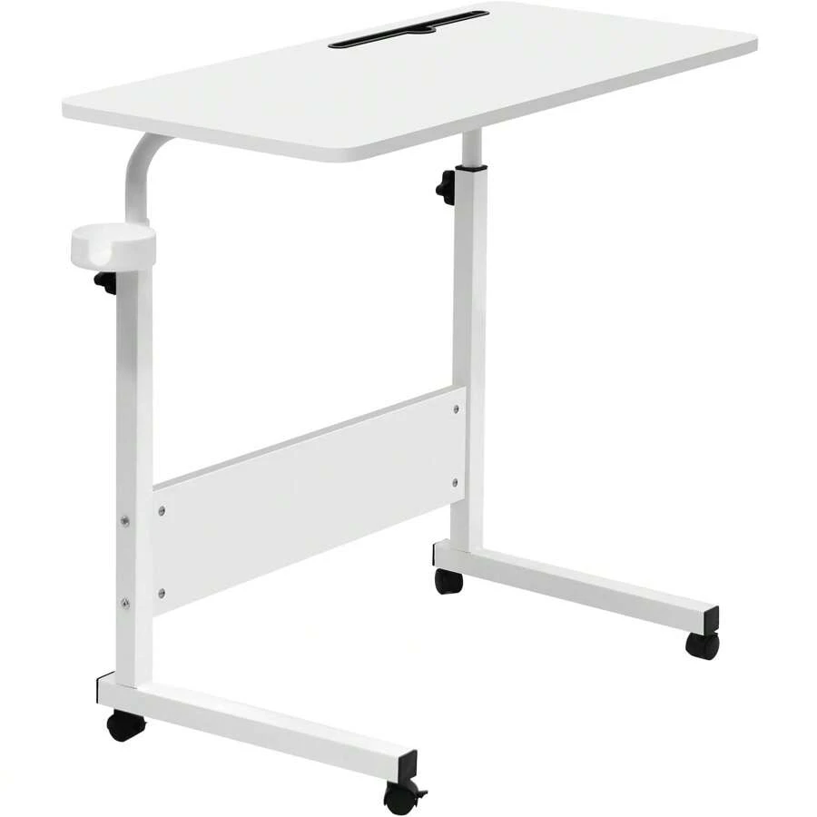 GRANDMA SHARK Laptop Table For Sofa Or Bed, Laptop Desk, Standing Height Adjustable Computer Desk, Portable Side Table, Bed Table, Sofa Table - White-80*40cm - View 1