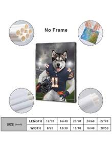1 pieza Impresión personalizada de mascota en lienzo, retrato personalizado de mascota, retrato de perro, retrato de gato, pintura en lienzo de jugador de rugby, regalo de arte personalizado, impresiones en lienzo con tus fotos en arte de pared personalizado para dormitorio, sala de estar, boda, bebé, mascota, familia, amor, pareja, amigo, imagen, foto, arte de pared enmarcado, regalo de Navidad, mejor amigo, regalo familiar, regalo de cumpleaños, regalo para familia/amigo/novia/novio