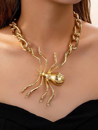 1 st överdrivet mode high-end design legering spindel hänge halsband för kvinnor, populär ny ankomst i Europa och USA