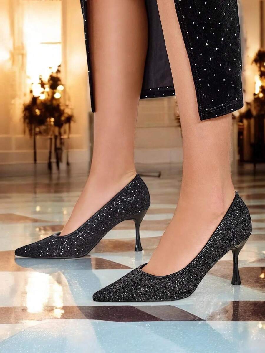 Royalfashion Women's Pumps Stylish High Heels - Black - View 1