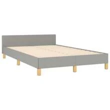 Cadre de lit en tissu gris clair 120x190 cm, sans matelas inclus, design moderne