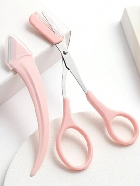 초보자 친화적인 초승달 모양 눈썹 면도기, 마이크로 거리 수동 제모 면도기, 스테인리스 스틸 눈썹 트리머 도구