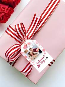 36 piezas Etiquetas personalizadas para regalos con tema del Día de San Valentín, etiquetas de regalo personalizables con texto, etiquetas colgantes DIY para el Día de San Valentín, decoraciones de etiquetas de papel para regalos, decoraciones colgantes para cajas de regalo, accesorios para regalos de bodas y cumpleaños, adecuado para embalaje de regalos, bodas, ocasiones festivas, embalaje de regalos de amor para el Día de San Valentín, decoraciones colgantes para embalaje de repostería